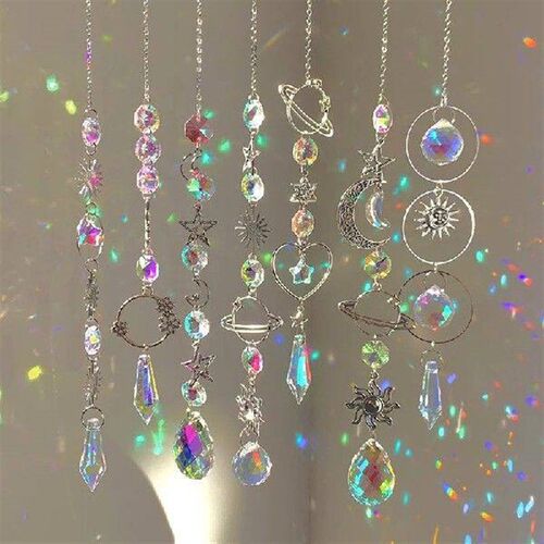 Hanging Crystal Pendant Garden Suncatcher Wind Chimes