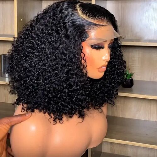Pixie Curly Raw Human Hair Super Double Drawn Glueless Wig