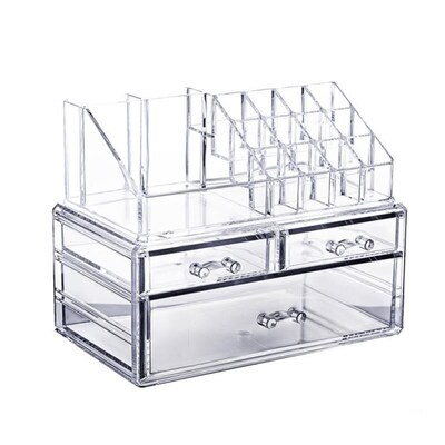 acrylic cosmetic box transpareCnt clear make up organizer