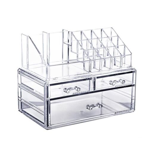 acrylic cosmetic box transpareCnt clear make up organizer