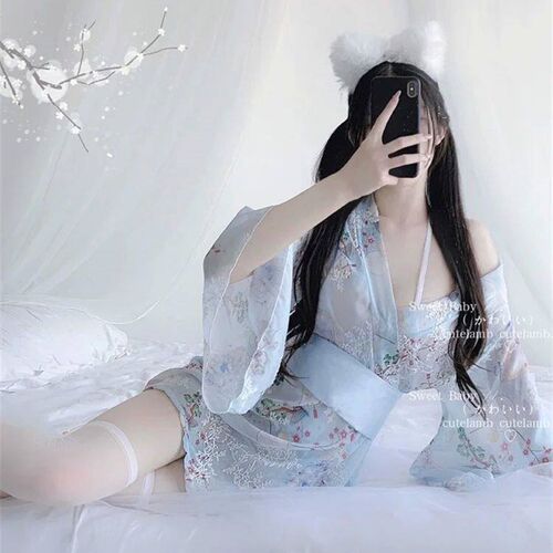 Japanese Kimono Erotic Lingerie dress Yukata Kimono