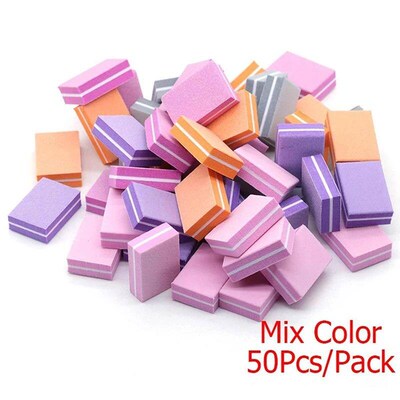 50Pcs Professional  Nails Art buffer File 100/180 Sandpaper