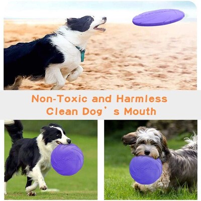 Pretty&Better  Silicone Flying Saucer Dog Cat Toy Dog Game F