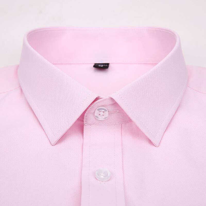 Summer Mens Short-sleeve White Basic Dress Shirt wi图片