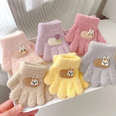 1-3Y Children Gloves Autumn Winter Warm Thicken Boys Girls B