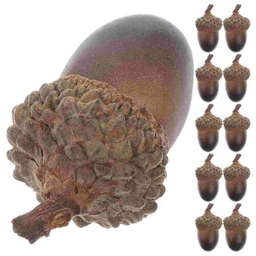 60 Pcs Acorns for Crafts Artificial Plants Indoor Nuts