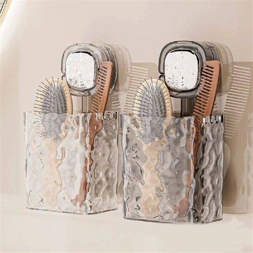 Plastic Suction Cup Drying Shelf Wall Mounted Punch Free