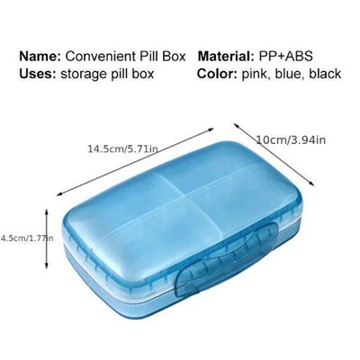 1pc Large Pill Box 7 Days Pill Vitamin Organizer Case
