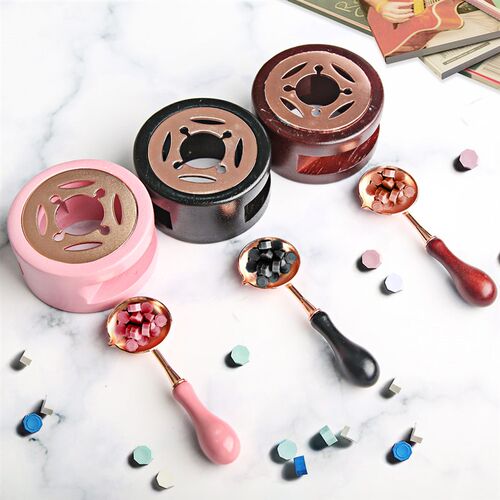2PCS Wax Seal Stamp Set Lacquer Furnace with Spoon Wax Seal