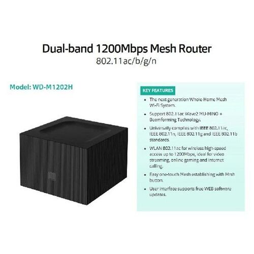 1200Mbps Mesh Router System 2.4G/5.0GHz Network Router Good