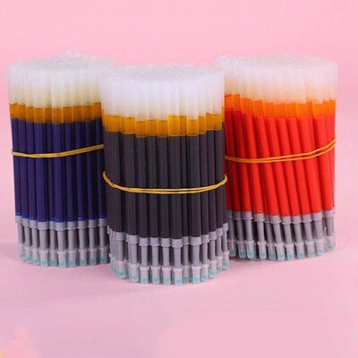 50Pcs/set Retractable Press Gel Pen Refills 0.5mm Blue/Black