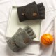 Flip Gloves Wool Finger Knitted Exposed Thicke Pair
