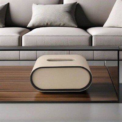 PU Leather Tissue Box Living Room Household Paper Drawer