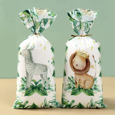Jungle Animals Candy Gift Bags Biscuit Packing Bag Wild One