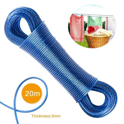 20M 3mm Long Rope Drying Clothes Hangers Washing Lines Steel
