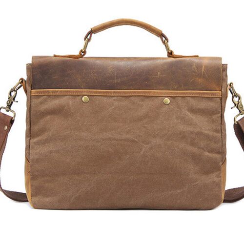 Vintage Leather +  men briefcase Business bag Portfolio men