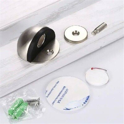 Stainless Steel Rubber Magnetic Door Stopper Non Punching