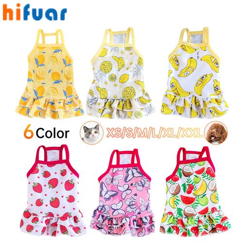Dog Dress Summer Dog Clothes Small Floral Princess Dress For