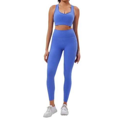 Environmentally friendly fabric tight yoga suit set cross
