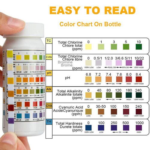 Swimming Pool Test Paper Residual Chlorine PH Value Alkalini