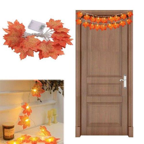 Fall Decor 3M LED Autumn Fall Maple Leaves String Lights