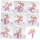 Initials Sparkle Resin Butterf Pink Keychain Cute Letter