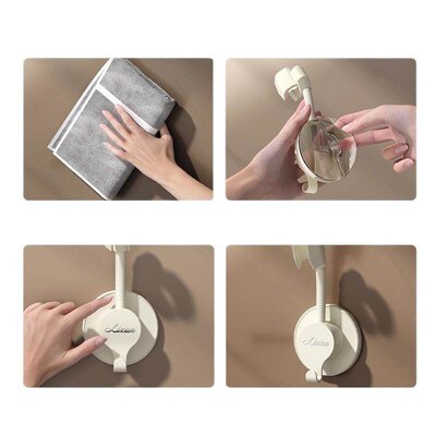 Wall-Mounted Shower Head Bracket for Bathroom - No-Drill, Ad