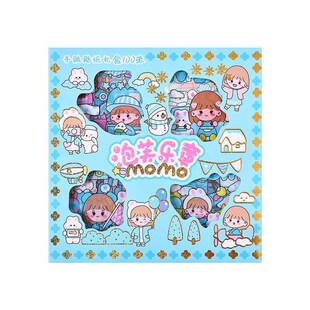 100 Hand Account Sticker Set Transparent Cartoon Waterproof