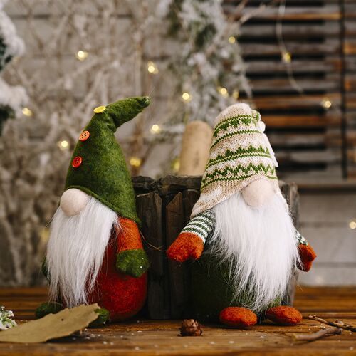 Christmas decoration knitted non-woven fabric standing postu
