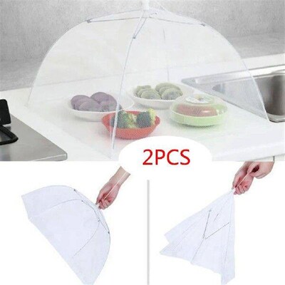 2 Large Pop-Up Mesh Screen Protect Food Cover Tent Dome Net