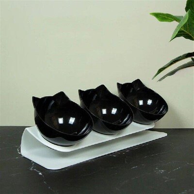 Cat Dog Feeder 15 Tilted Raised Drinking Water Bowl for