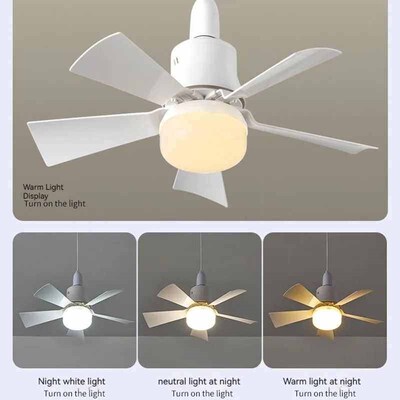 LED Ceiling Fan With Light Remote Control Dimmable 30W E27 B