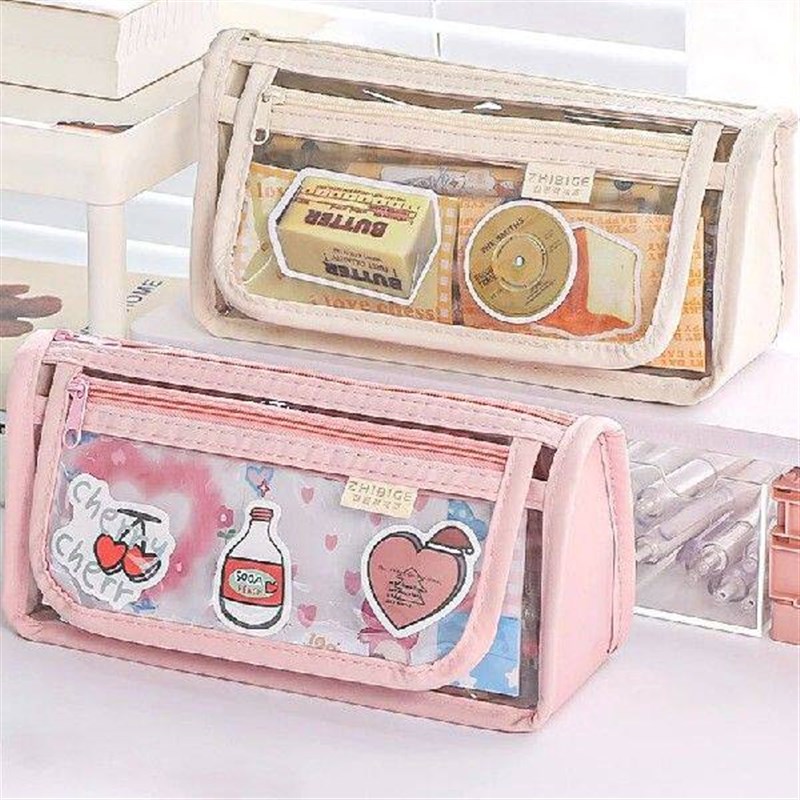 Simple Cute Pencil Case Large Capacity Multilayer图片