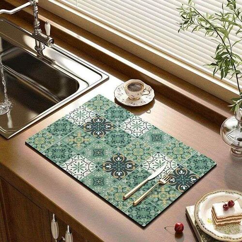 Kitchen Drain Pad Dish Drainer Mat Absorbent Dish Drying Mat