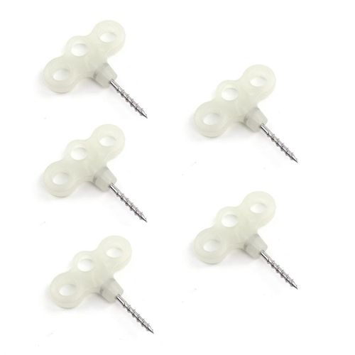 5Pcs Hiking Camping Accessories Pegs Screw Spike Hook Rope B