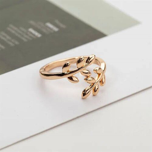 Charms Two colors Olive ree Branch Leaves Open Ring for Wome