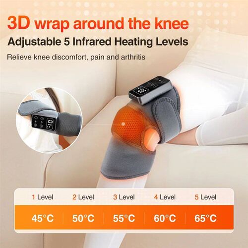 Electric 3 Levels Vibration and 5 Levels Heating Knee Pads,