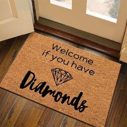 Welcome Doormat Entrance Mats Soft Anti-Slip Area Rugs Cat