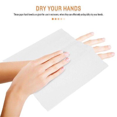 200pcs Paper Hand Towels Bathroom Napkins Paper Hand
