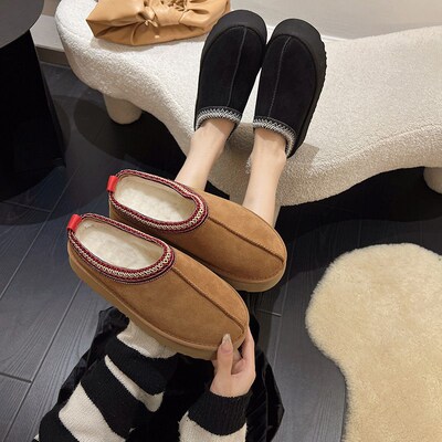 Lazy Shoes, Thick-soled Platform Wool Shoes, Fur Shoes For H