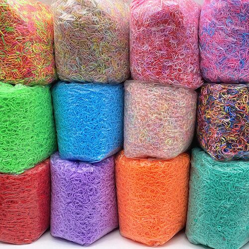 1000Pcs/bag Colorful Small Disposable Hair Bands Scrunchie G
