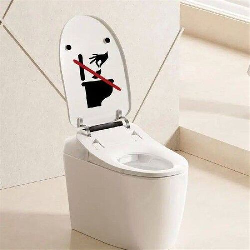 Warn Decals For Toilet Removable DIY PVC Wall Stickers DIY