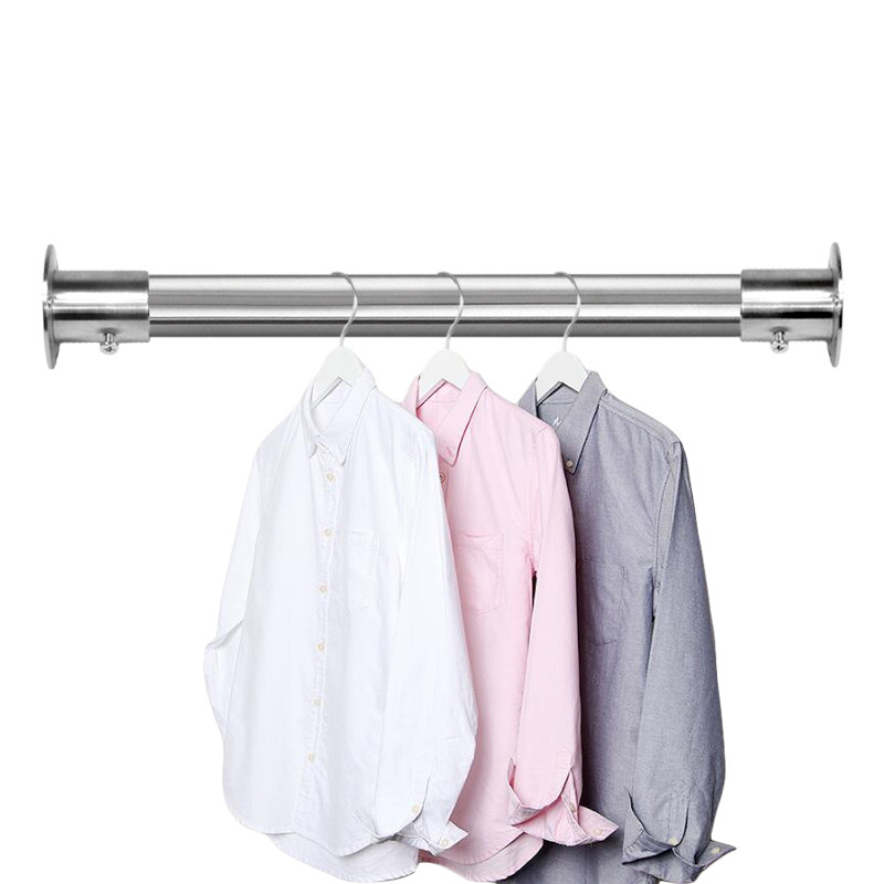 不锈钢衣柜挂衣杆 定制加厚固定式单干阳台晾衣杆浴帘杆送法兰座,基础建材,衣杆,淘宝优惠券,粉丝福利购,淘宝优惠卷