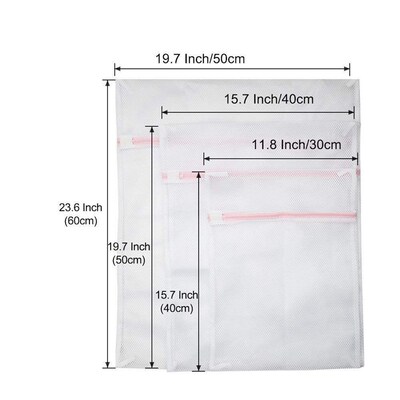 Large Net Washing Bag, Set of 4 Durable Coarse Mesh Laundry