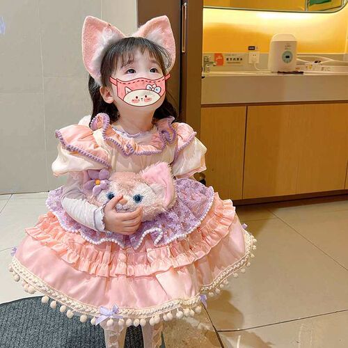 Childrens clothing girls dress long sleeve childrens skirt