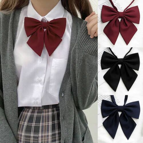 Womens Shirts Bow Ties JK Uniform Girl School Wedding