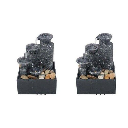 2PCS Tabletop Waterfall Decor Relaxation Meditation Desktop