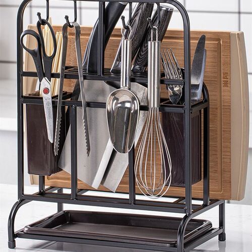 kitchen spatula storage rack pot cover spoon cushion bracket