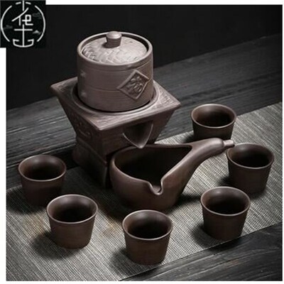 Meltin hao violet arenaceous stone mill automatic tea set