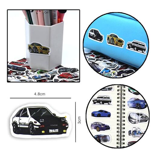 10/50/100 Pcs Retrofit Racing Car Graffiti ers Laptop Guitar